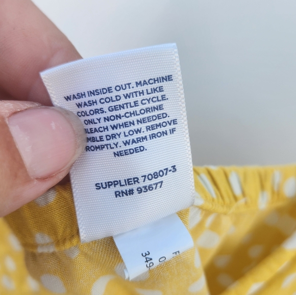 Arizona Jean Co yellow dress with white polka dots - Picture 4 of 4